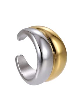 Lykken Trend tvåfärgade earcuff stålörhängen 11 mm