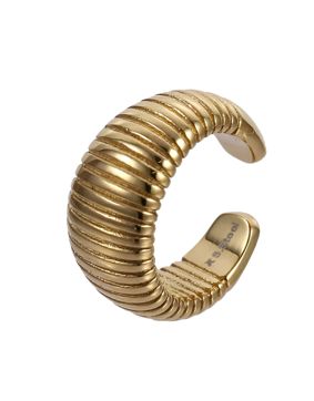 Lykken Trend förgyllda böjda earcuff stålörhängen 12 mm