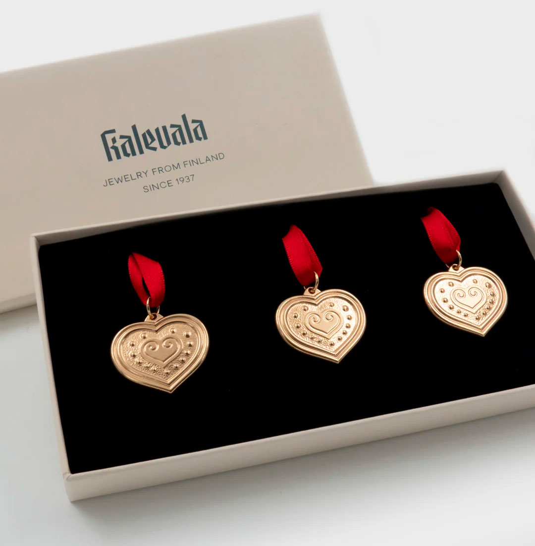 Kalevala Euran Sydän 3-delad Juldekorationsset 39109520