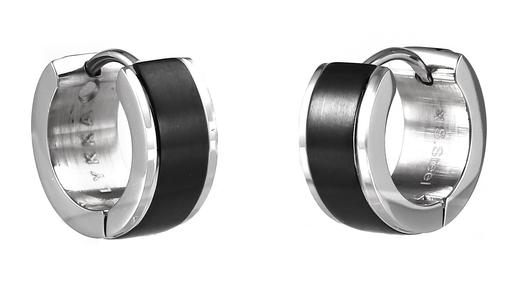 Lykka Strong tvåfärgad 13 mm huggie stålörhängen 