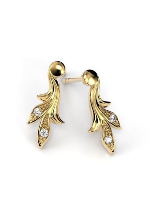 Festive Feeniks diamantörhängen guld