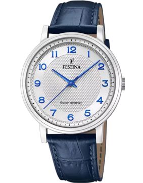 Festina Petite grey silver leather gents herrklocka F20660/1