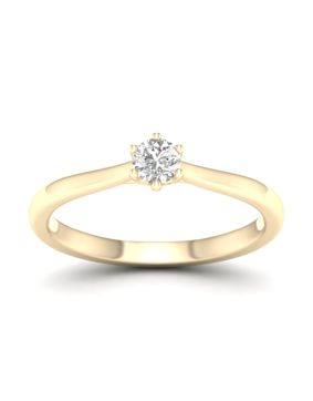 Lykka Elegance guld solitaire-ring 0.20 ct