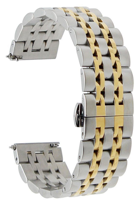 Tiera tvåfärgat rostfritt stål armband med quick release