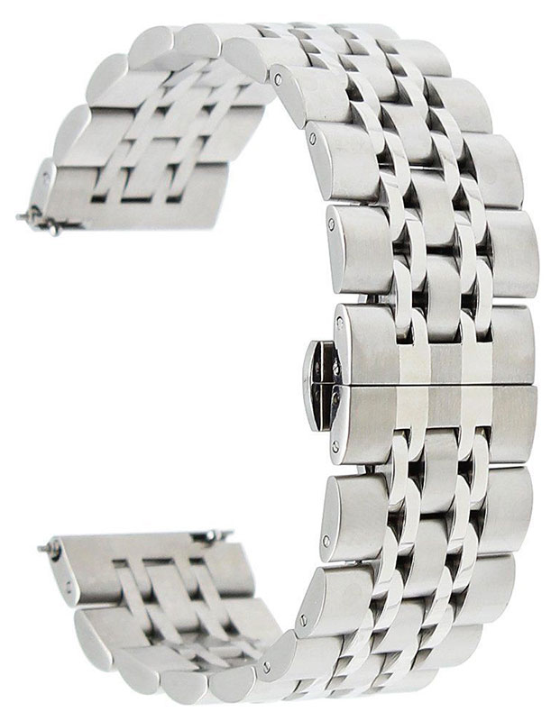Tiera silver rostfritt stål armband med quick release