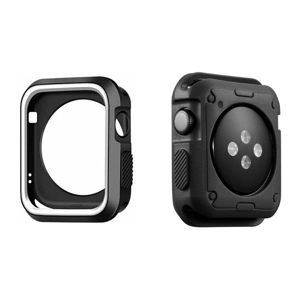 Apple Watch silikon skydd skal svart/vit - fyra olika storlekar main product photo