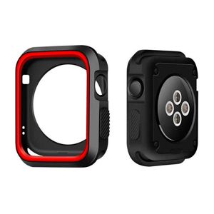Apple Watch silikon skydd skal röd/svart - fyra olika storlekar main product photo