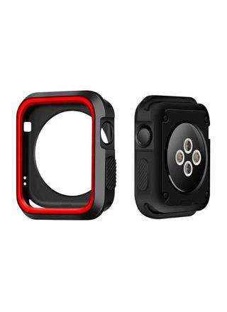 Apple Watch silikon skydd skal röd/svart - fyra olika storlekar