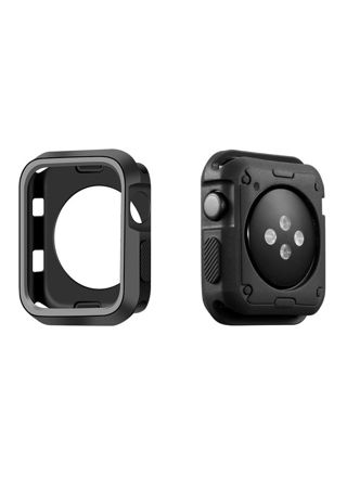 Apple Watch silikon skydd skal svart/grå - fyra olika storlekar