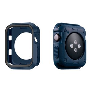 Apple Watch silikon skydd skal mörkblå/svart - fyra olika storlekar main product photo