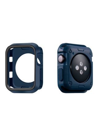 Apple Watch silikon skydd skal mörkblå/svart - fyra olika storlekar