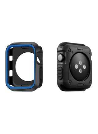 Apple Watch silikon skydd skal svart/blå - fyra olika storlekar