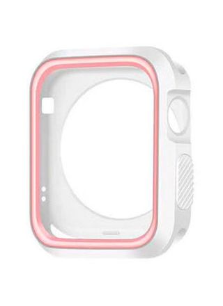 Apple Watch silikon skydd skal vit/rosa - fyra olika storlekar