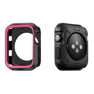 Apple Watch silikon skydd skal svart/cerise - fyra olika storlekar main product photo