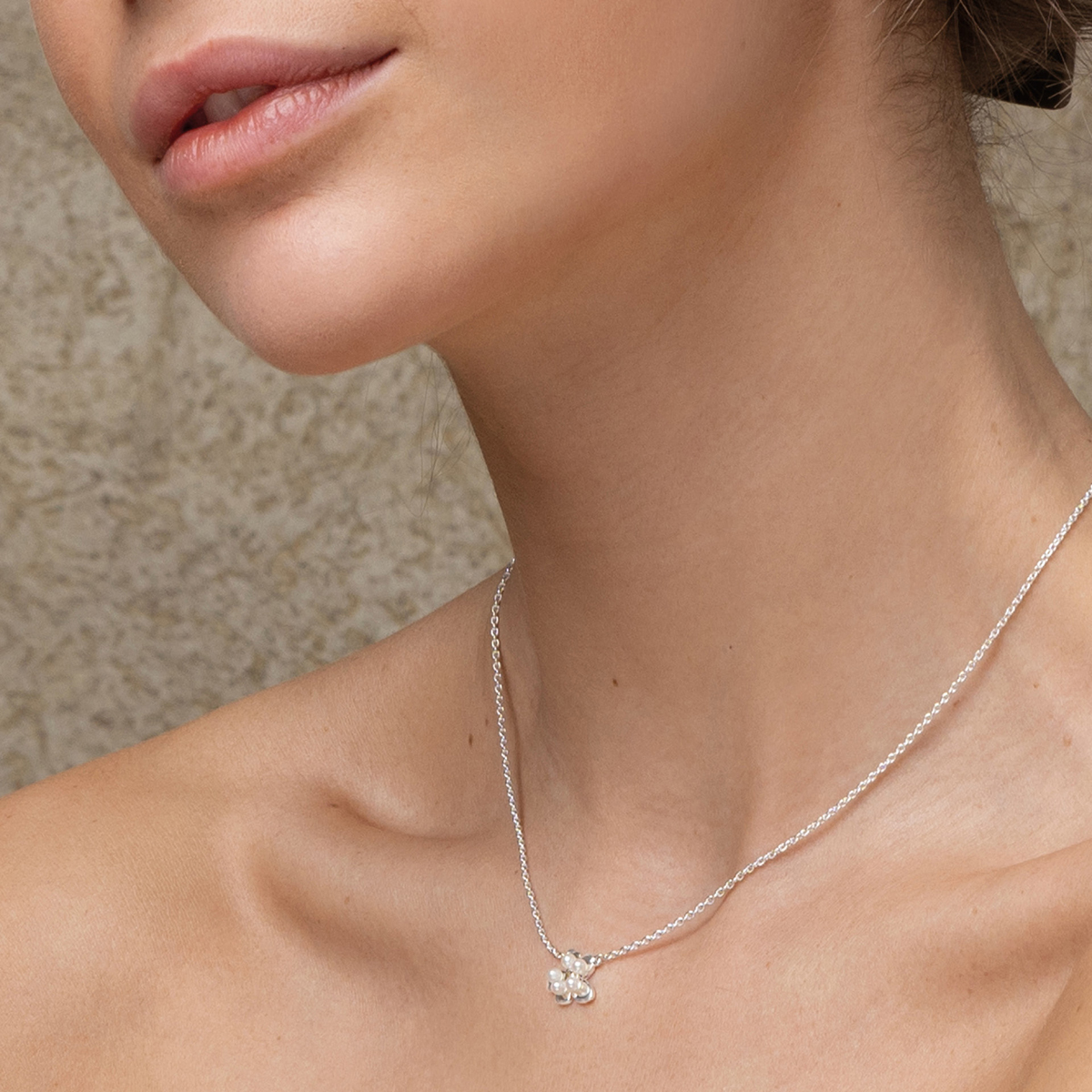 Efva Attling Förgätmigej silverhalsband 10-100-02345-4045