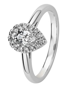 Kohinoor Garda diamantring vitguld 033-420V-14