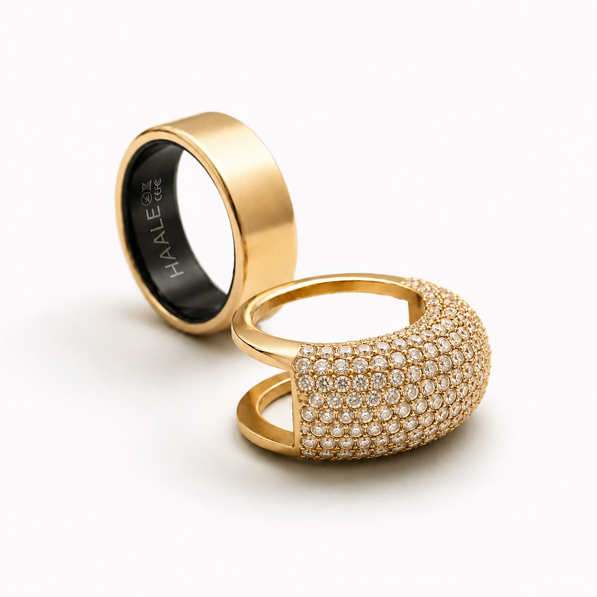 HAALE II Pavé ringskydd guld