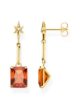 Thomas Sabo örhängen orange stone with star H2115-971-8