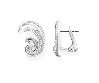 Thomas Sabo wave with white stones örhängen H2225-051-14