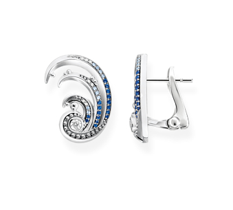 Thomas Sabo wave with blue stones örhängen H2225-644-1
