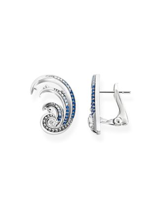 Thomas Sabo wave with blue stones örhängen H2225-644-1
