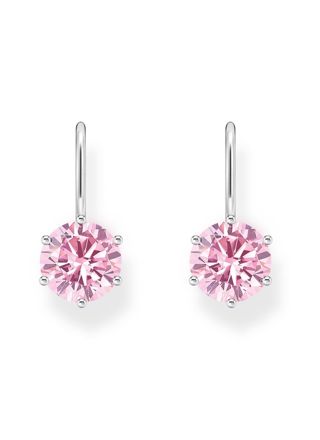 Thomas Sabo pink large zirconia stone silverörhängen H2287-051-9