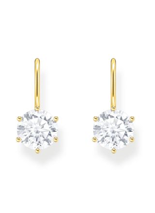 Thomas Sabo large zirconia stone 18k guldpläterade örhängen H2287-414-14