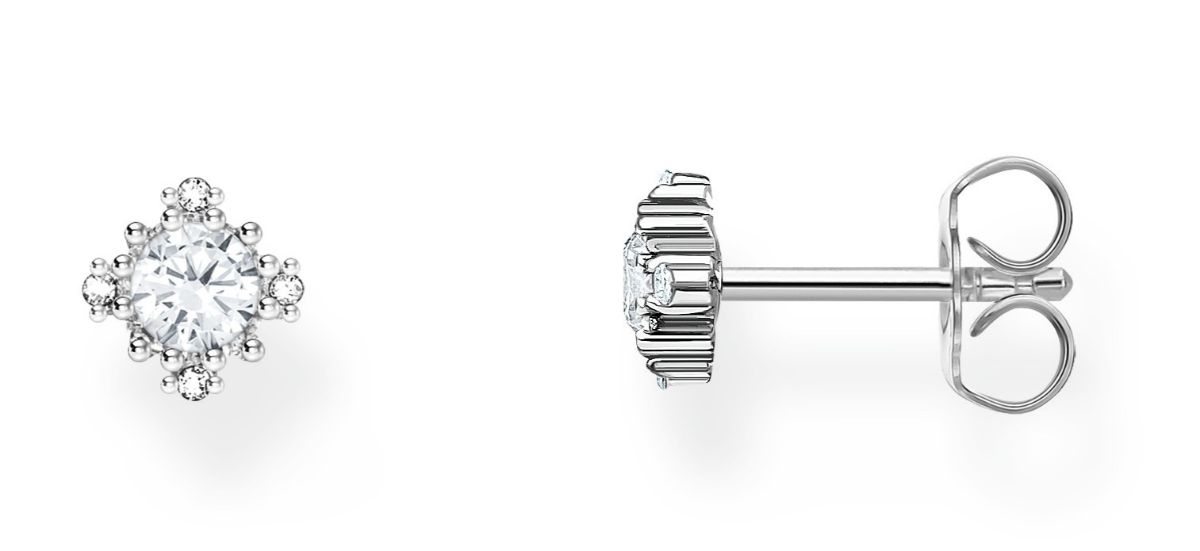 Thomas Sabo True Romance silver vintage white zirconia örhängen H2311-051-14