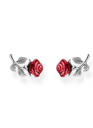 Thomas Sabo True Romance Silver ear Roses örhängen med ros H2314-664-10