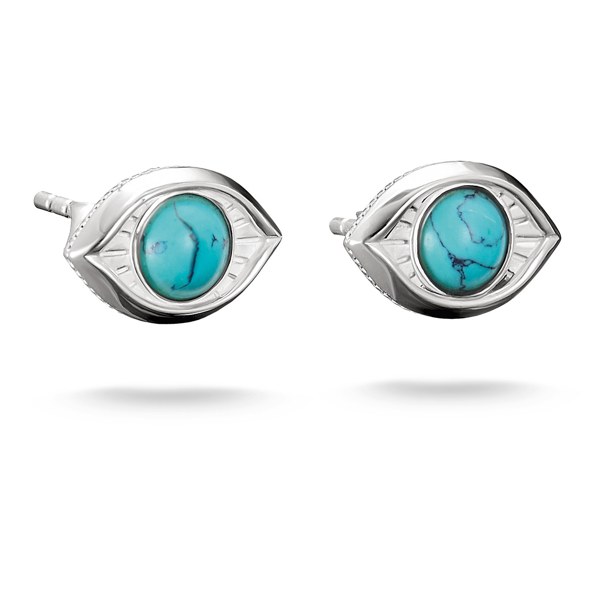 Thomas Sabo ELYNDRA turkosa silverörhängen 7 mm H2343-404-17