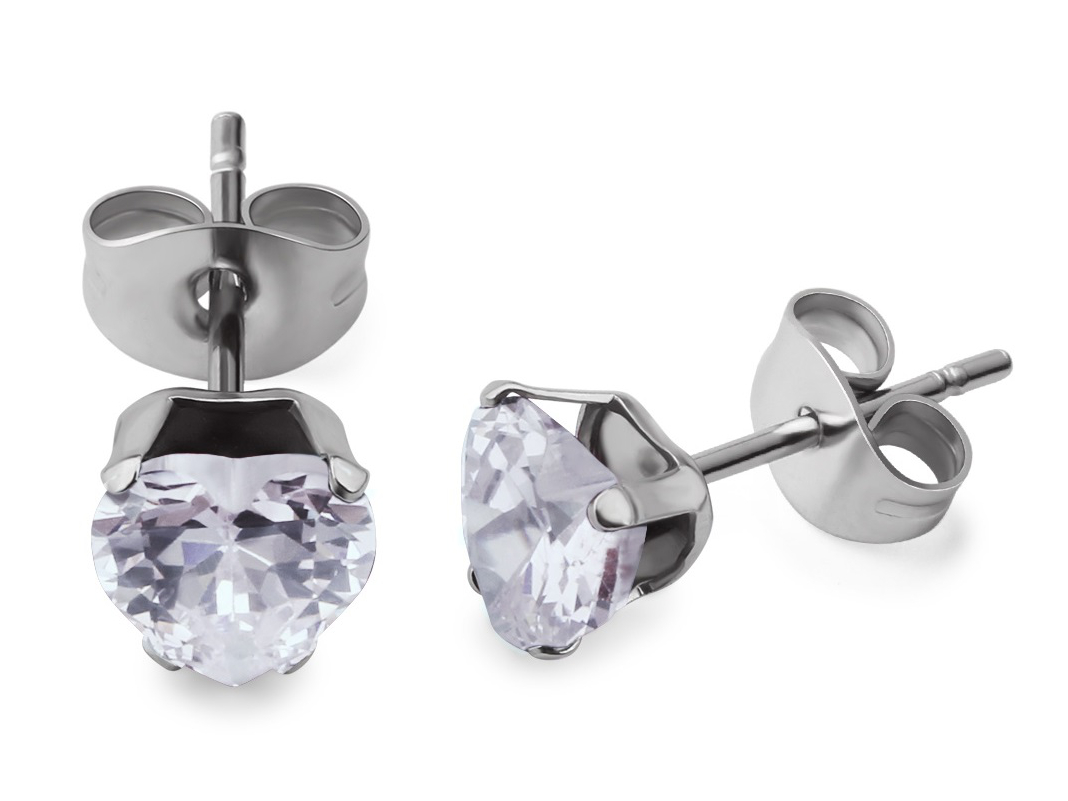 Hopeapuro sötnos klar örhängen