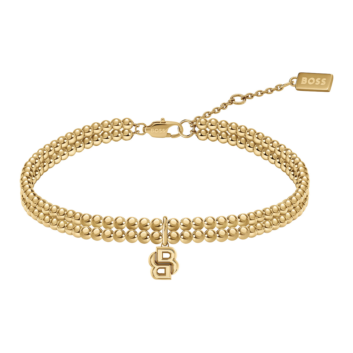 Boss Double B Beads armband guldpläterat 1580869