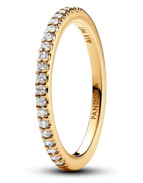 Pandora Timeless Stackable Sparkling Band 14k Gold-plated Clear cubic zirconia alliansring 162999C01
