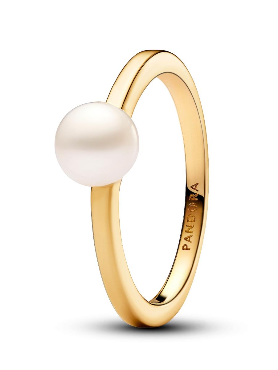 Pandora Timeless 14k gold-plated pärlring 163157C01
