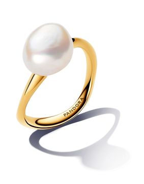Pandora Essence Baroque 14k Gold-plated pärlring 163293C01