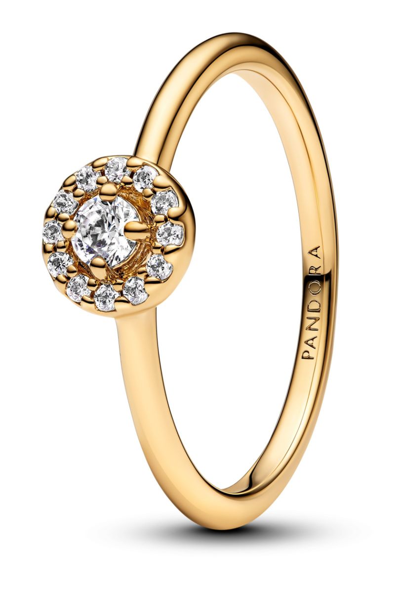 Pandora Timeless Halo 14k gold plated ring 163554C01