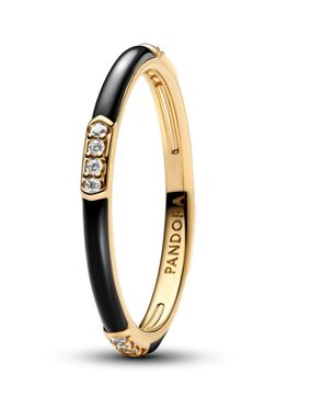 Pandora ME svart emalj-stenring 163686C01