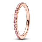 Pandora Moments 14k rose gold plated ring pink cz 182999C01-60