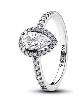 Pandora Timeless Sparkling Pear Halo Sterling silver ring 192835C01