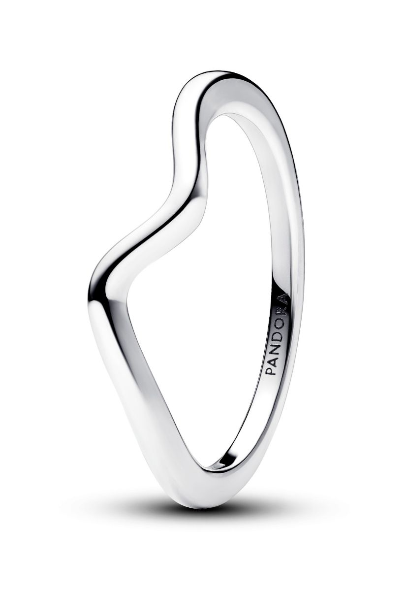 Pandora Timeless stackable Polished Wave Ring Sterling silver 193095C00