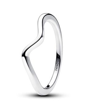 Pandora Timeless stackable Polished Wave Ring Sterling silver 193095C00