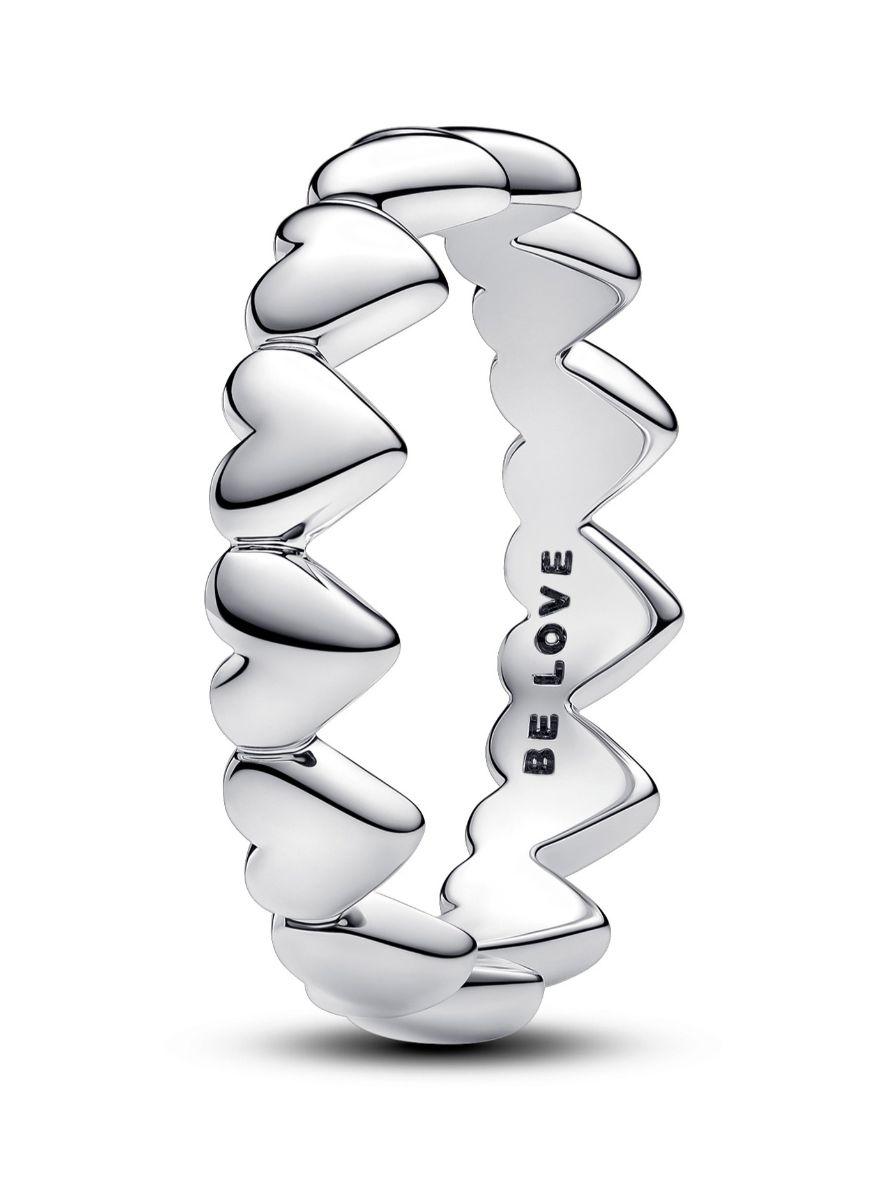 Pandora Moments Hearts sterling silver ring 193427C00