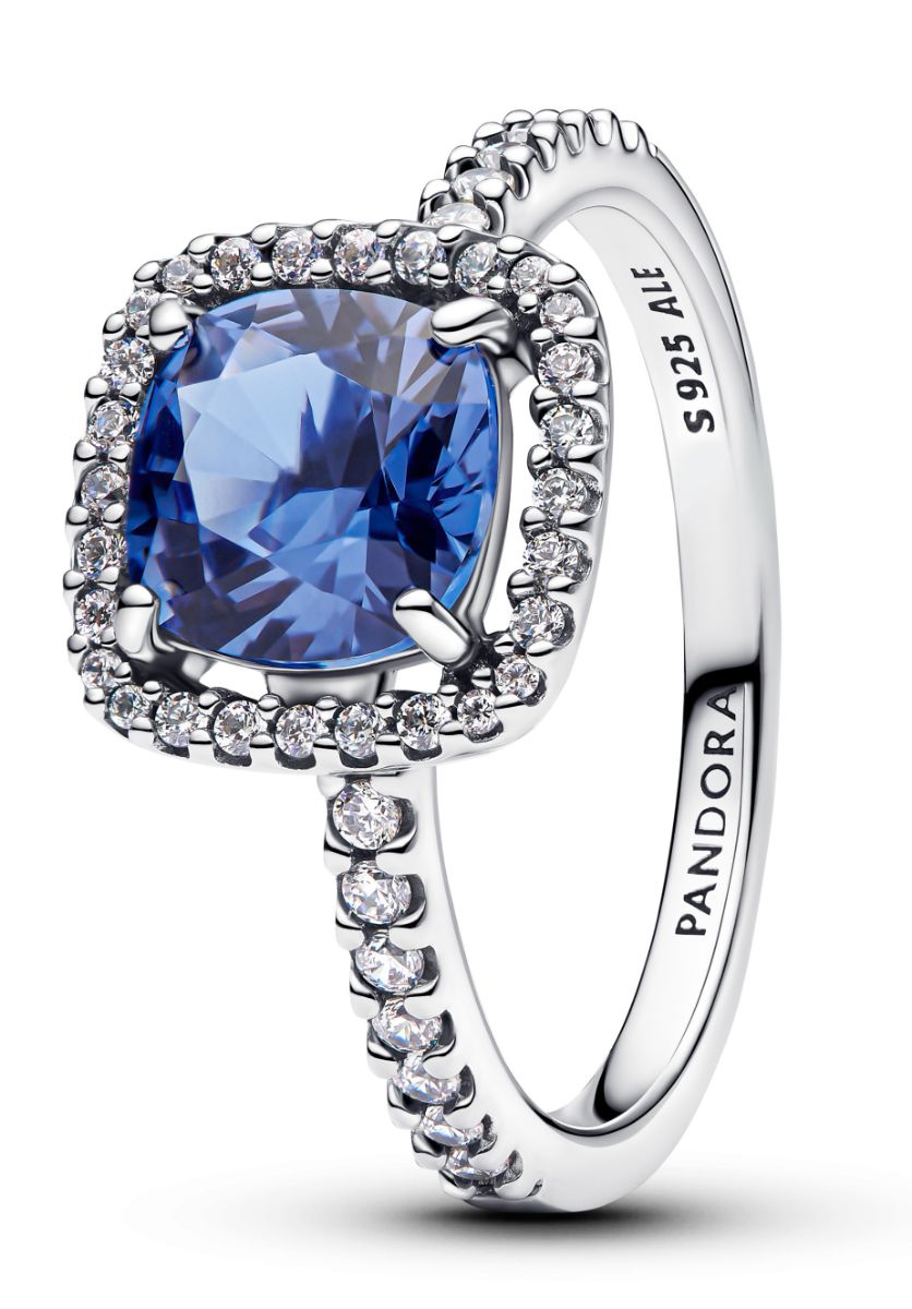 Pandora Timeless blue halo-ring silver 193550C01