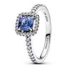 Pandora Timeless Halo silver ring blue 193555C01-60