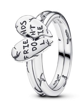 Pandora Stranger Things Friends silver ring 193575C00
