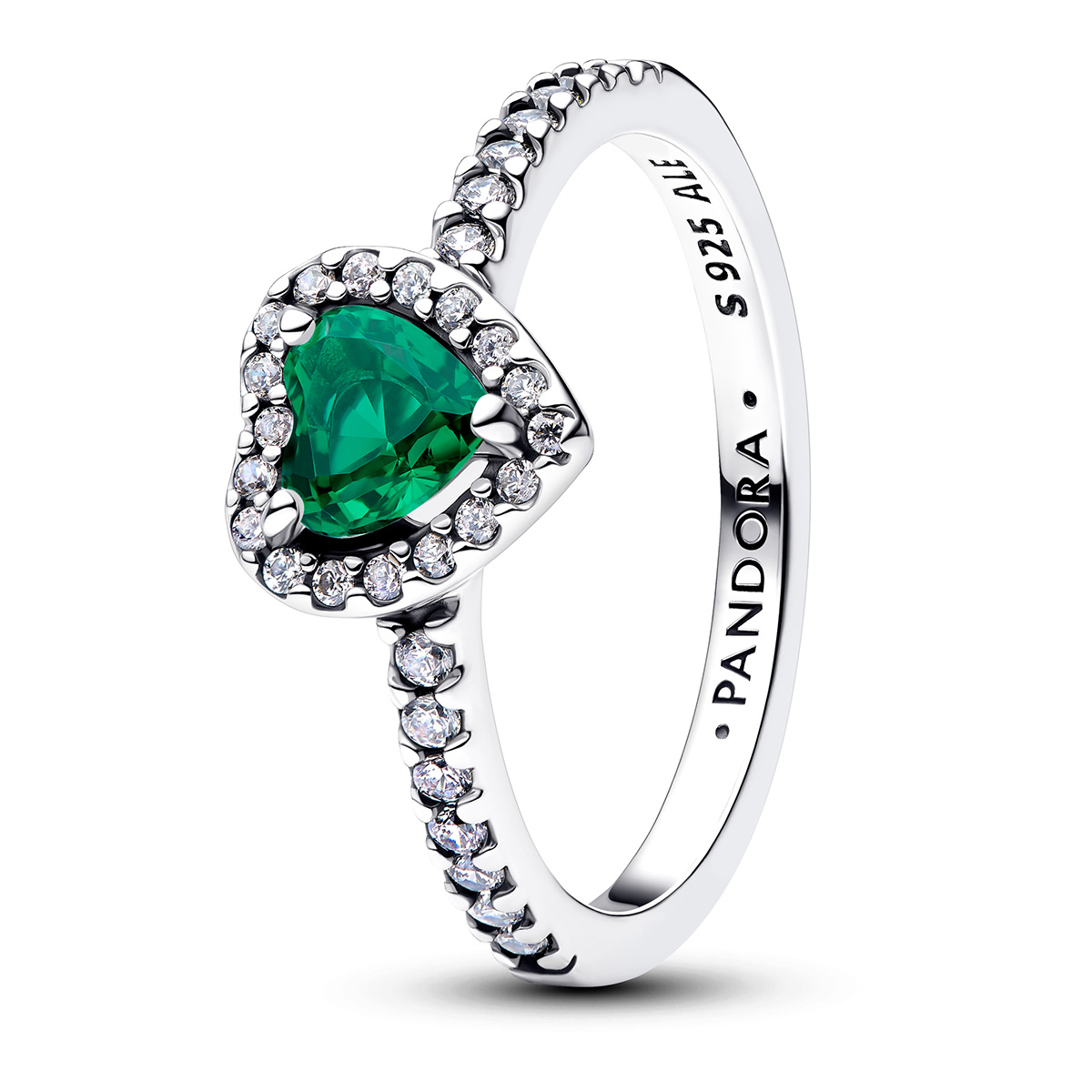 Pandora Timeless Elevated Royal Green Heart ring 198421C07