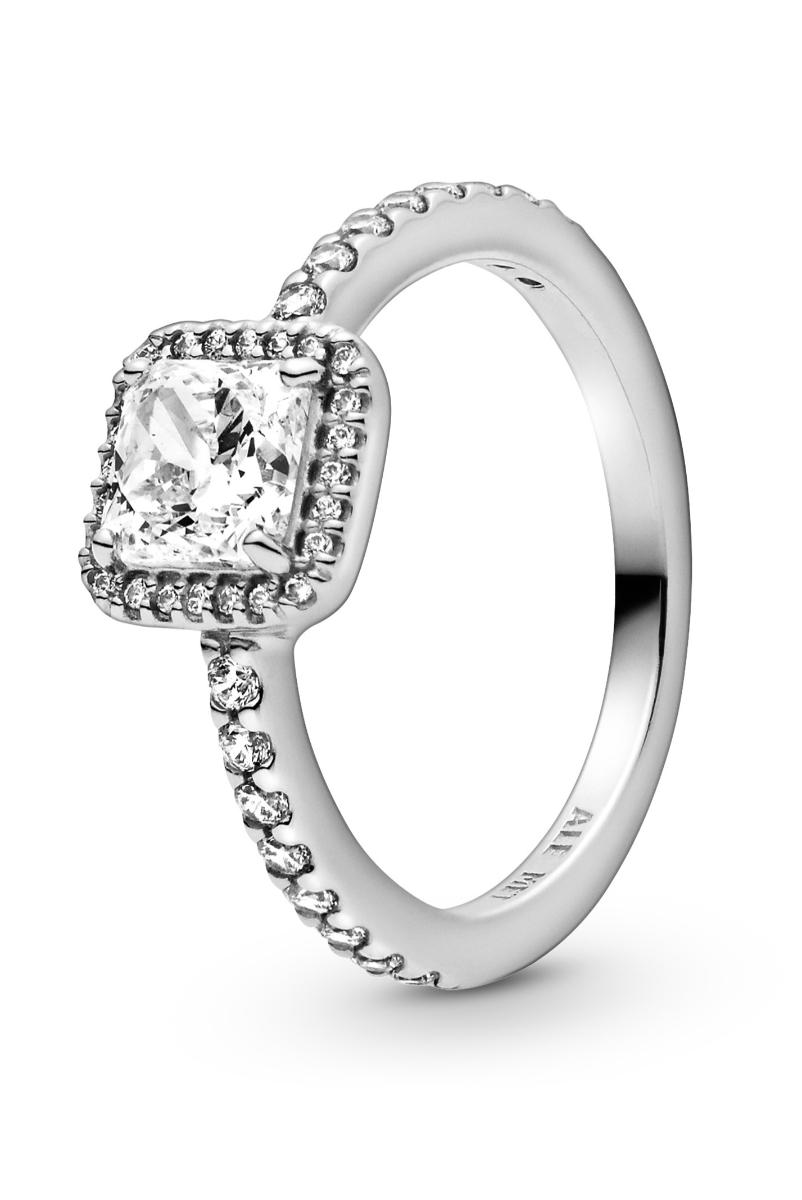 Pandora Square Sparkle Halo ring 198863C01-52