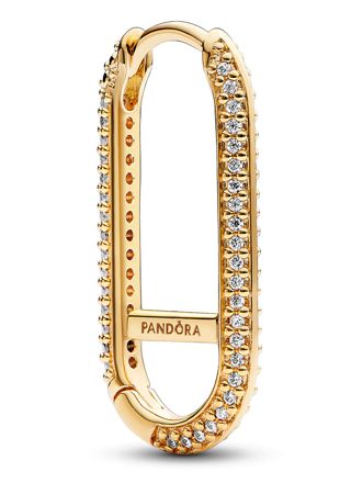 Pandora ME örhängen Extended Pave Link 14k Gold-plated 262796C01