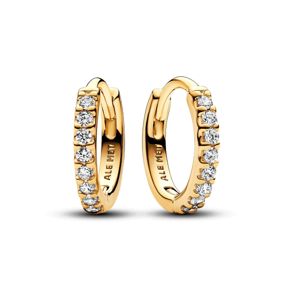 Pandora Timeless Sparkling Huggie 14k Gold-plated hoops 263015C01 main product photo