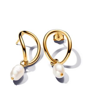 Pandora Essence 14k Gold-plated pärlörhängen 263281C01